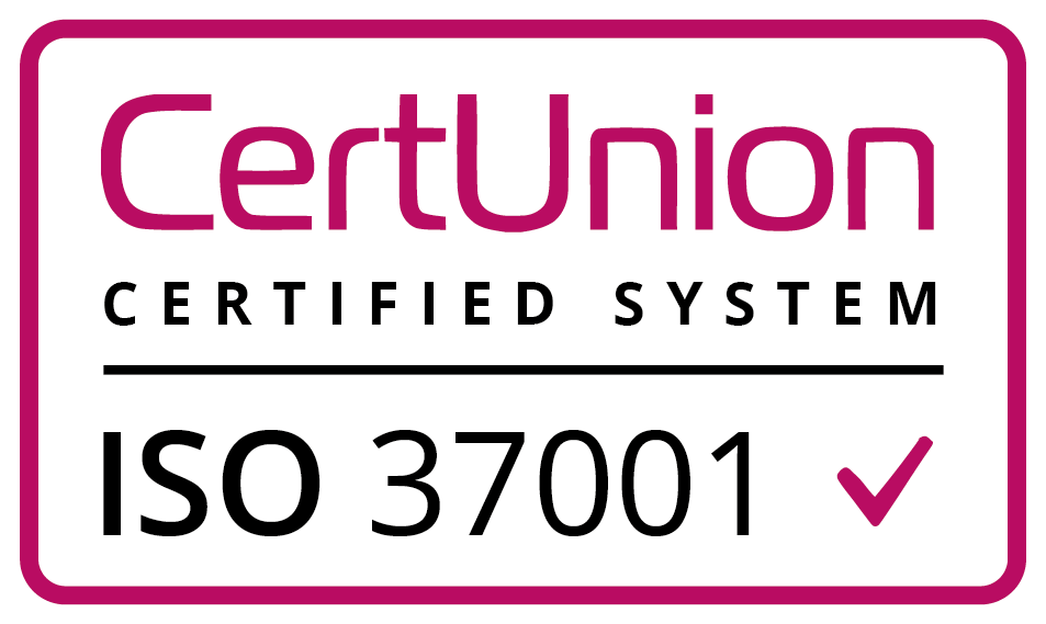 CertUnion Tanúsítvány ISO 37001 logó